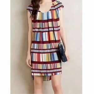 Maeve Anthropologie Au Revoir Colorful Pattern Mini Dress Women’s 0 Maximalist